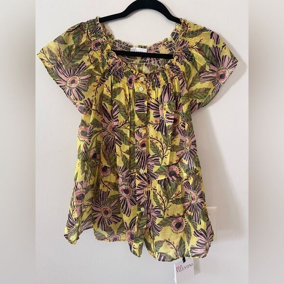NWT REDValentino Floral Print Blouse – Size 44 (US 8) - Picture 1 of 5